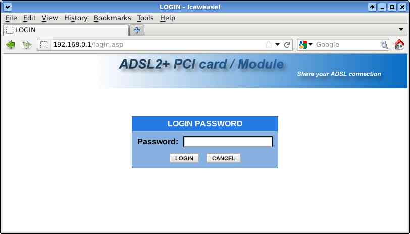 ADSL2+ PCI Card - Single Port ADSL Modem - Annex A$login.jpg